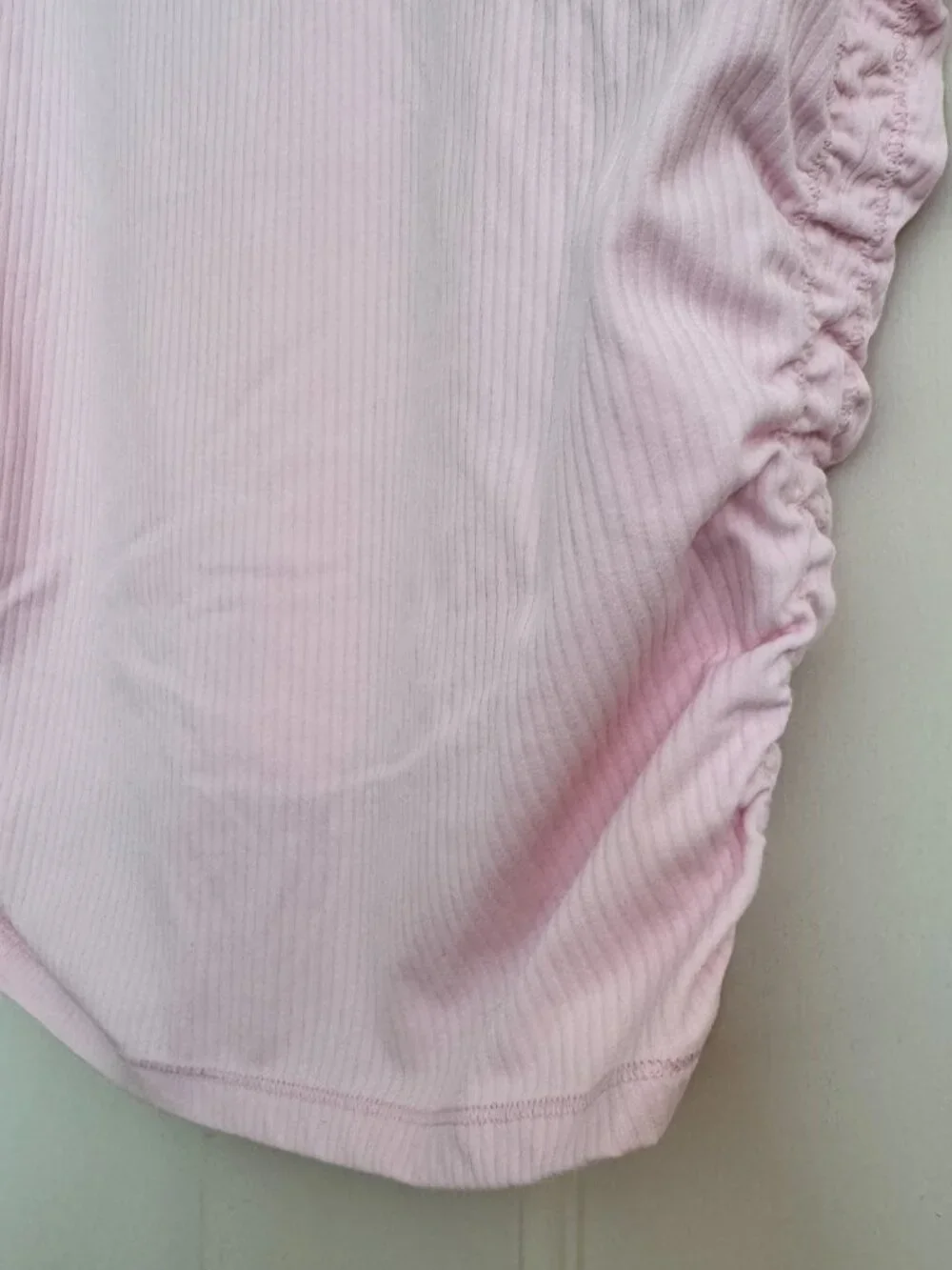 Lululemon All It Takes Ribbed Nulu Short Sleeve Ruched T Shirt Pink Size 8/10